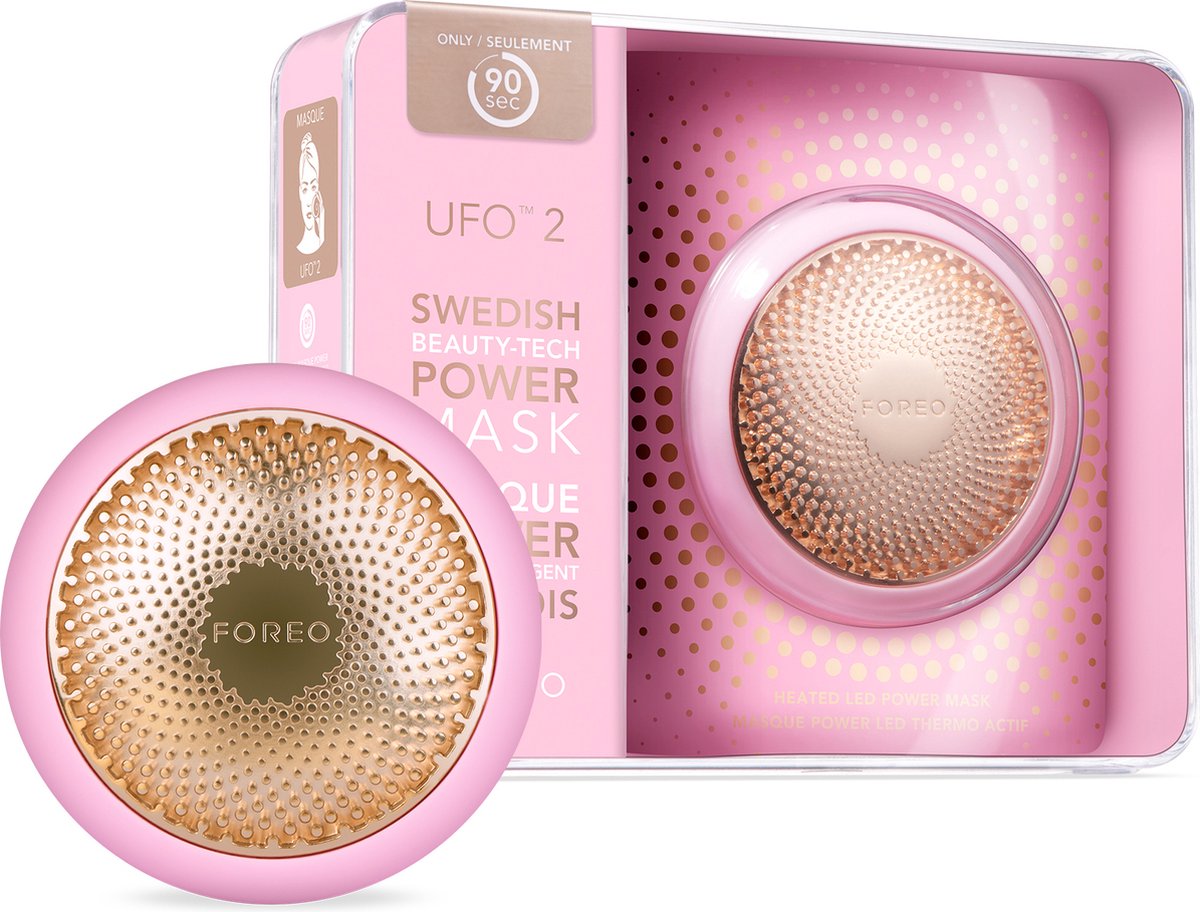 FOREO UFO™ 2 Power led gezichtsbehandeling en huidverjongingsapparaat voor elk huidtype [Pearl Pink]