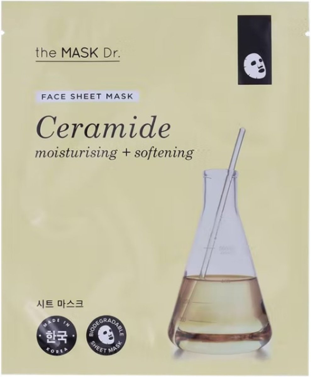 The mask dr. - face sheet mask Ceramide - vochtinbrengend en verzachtend - gezichtsmasker - tissue mask - facial masker
