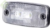 Zijmarkeringslamp Wit - Contour lamp - 3 LEDS - 12/24 Volt - Horpol