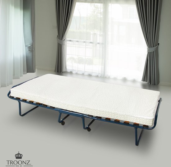 Vouwbed One Deluxe – Logeerbed + Gratis Hoofdkussen – Opklapbed Eenpersoonsbed – Logeermatras Opvouwbaar