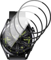Screenprotector geschikt voor Huawei Watch GT 3 46 mm - PET Glasfolie Full Screen Protector - 4 Stuks