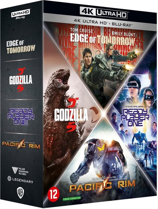 Edge Of Tomorrow + Ready Player One + Pacific Rim + Godzilla (4K Ultra HD Blu-ray)