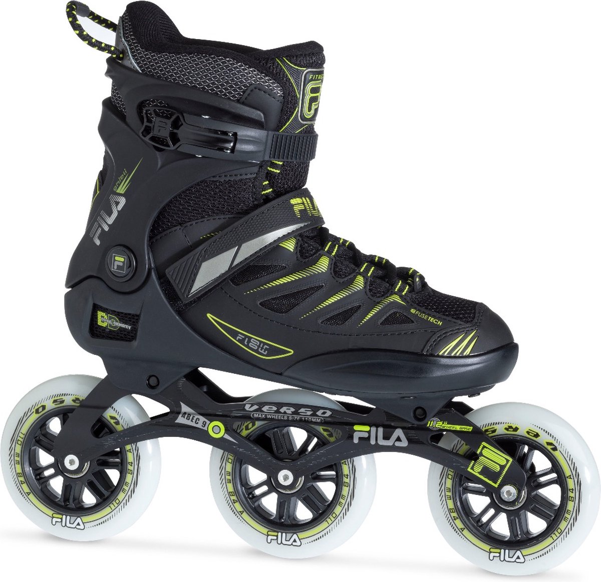 Fila Ghibli Verso inline skates 110mm black / lime Fila Ghibli Verso inline skates 110mm black / lime