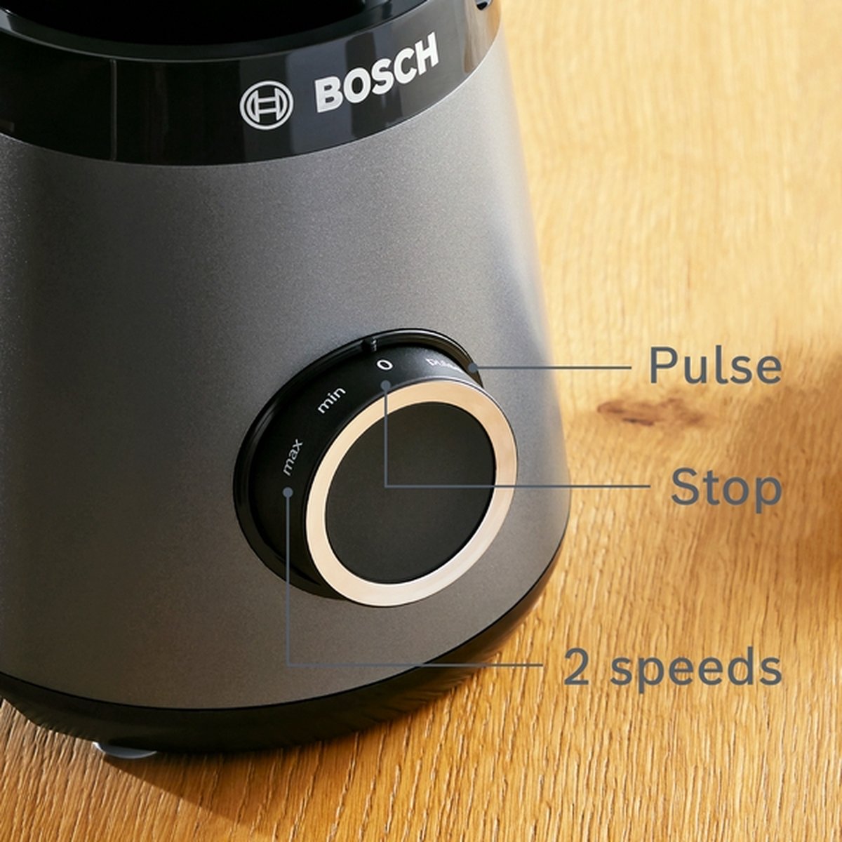 Bosch MMB6177S VitaPower Serie 4 - Blender - Zilver - 1200W - ToGo Bottle 0,6 l, Kunststof hakmolen – foto 5