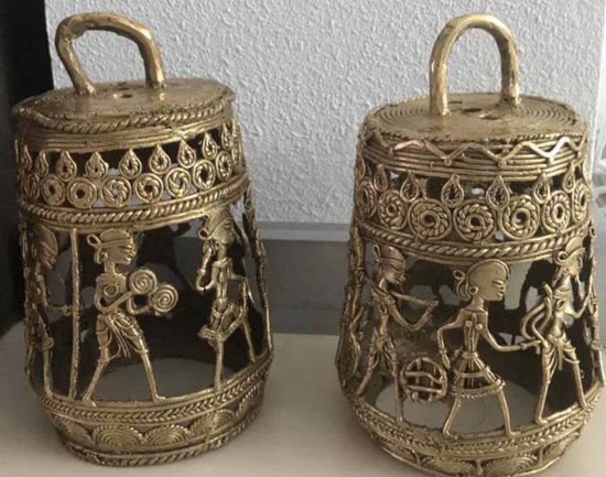 Set of DHOKRA Handmade Brass Lamps