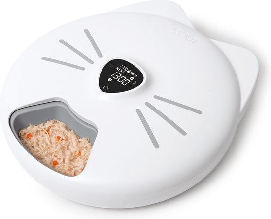 Catit Voerautomaat Kat - Pixi Smart 6-meal Feeder - 6 x 170ml - 37 x 34.5 cm - Wit
