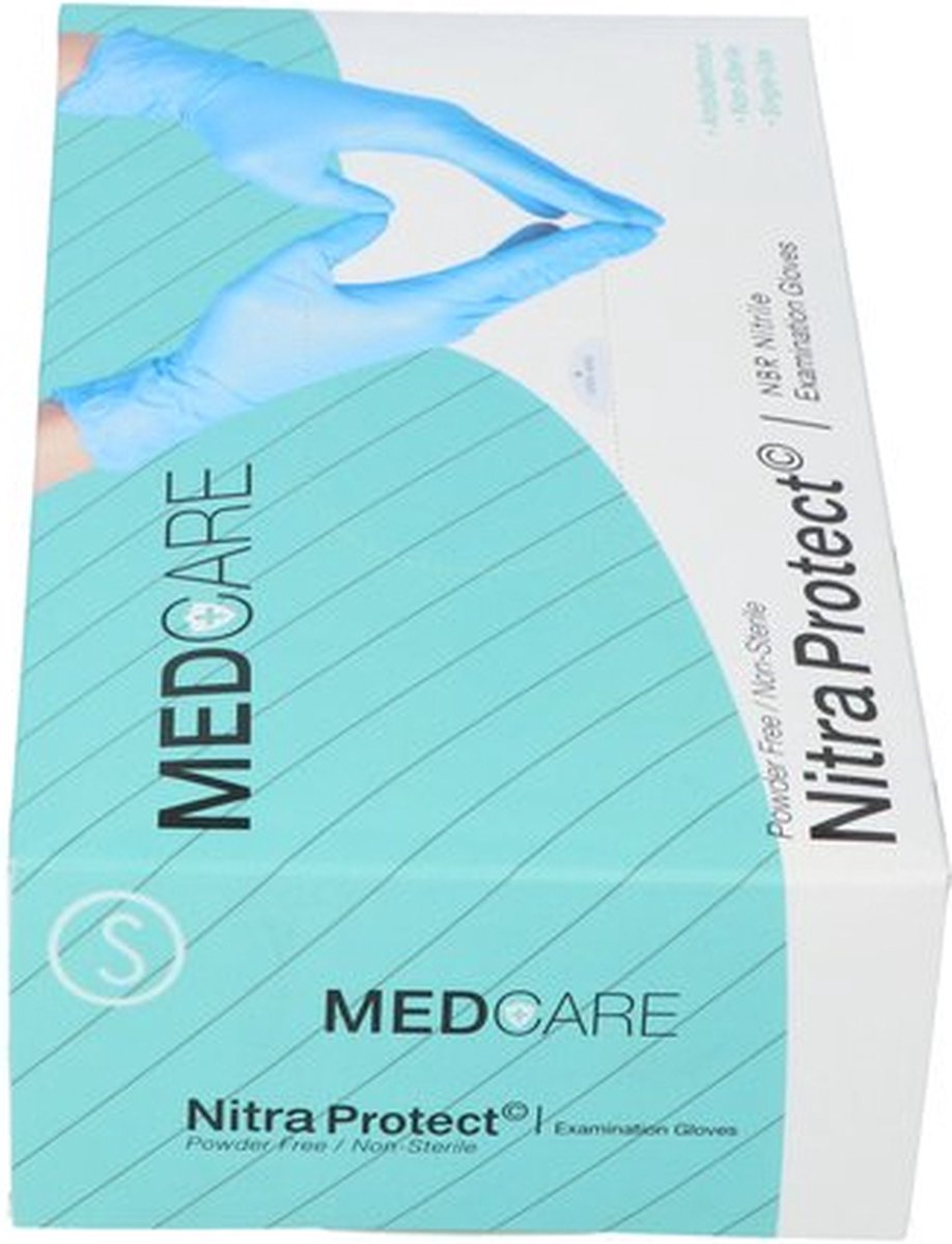 Goedkoopste Medicare handschoen Ongepoederd - Blauw - Small - (100 stuks