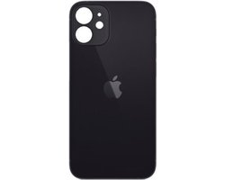 iPhone 12 Achterkant glas | Back cover glas | Behuizing glas | Big Hole | Zwart | Reparatie Onderdeel | Apple Onderdelen