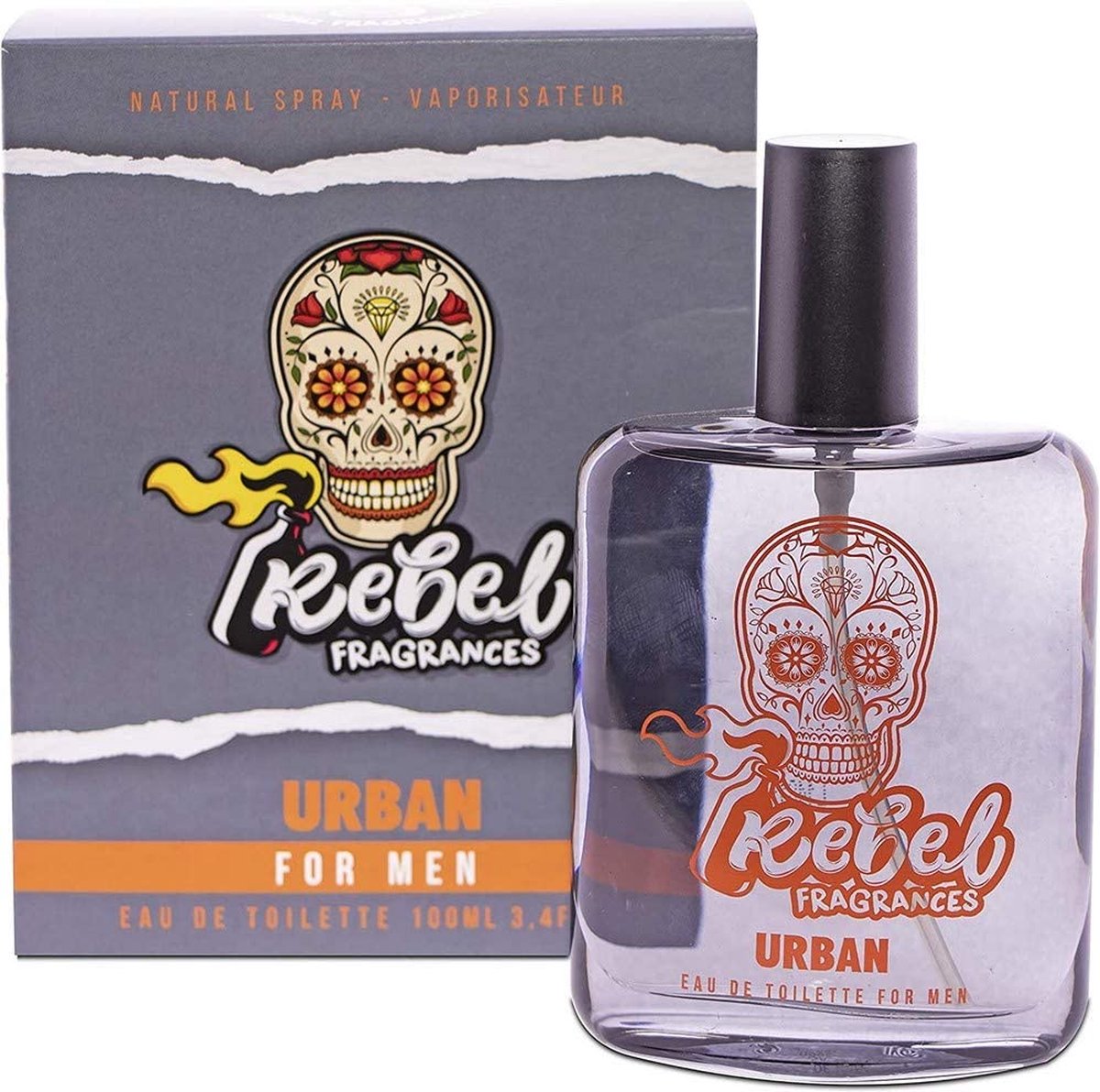 Rebel Fragrances Urban Eau De Toilette Mannen - 100 ml - Mannen Parfum - Mannen Cadeautjes - Verleidelijk en Intrigerend Herengeur