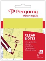 Pergamy transparante notes, ft 76 x 76 mm, 50 vel, geel