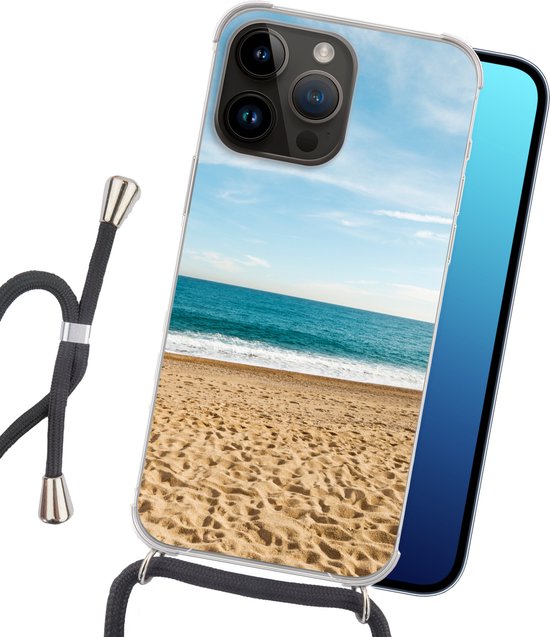AOMYKE Magnetische beschermhoes voor iPhone 17 Pro met omhangband, compatibel met MagSafe, beschermhoes met omhangkoord, halsketting, schouderriem, vloeibare siliconen, schokbestendig, TPU