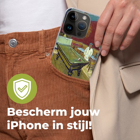 Telefoonhoesje Geschikt voor Apple Iphone 14 Pro hoesje - Het Nachtcafé - Vincent van Gogh - Siliconen Telefoonhoesje Telefoonhoesje