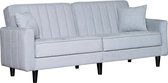 Springcrest® Sofabed Lisboa - Zilvergrijs - 214x85x90 cm