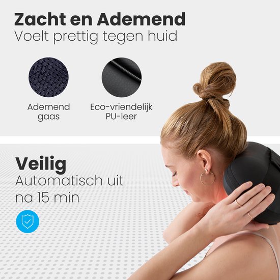 Auronic Draadloos Shiatsu Massage kussen - Elektrisch Nek en Rug Massage Apparaat - Infrarood Warmte Functie - Nekmassage - Zwart