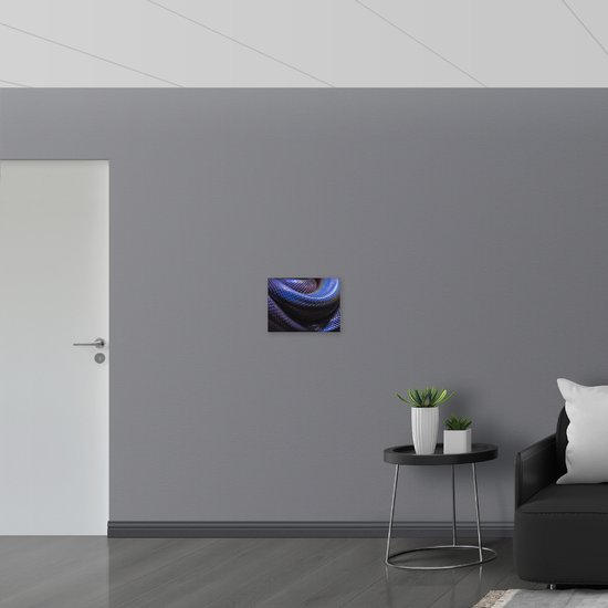 WallClassics - Muursticker - Peau de Serpent Blauw - 40x30 cm Photo sur Muursticker