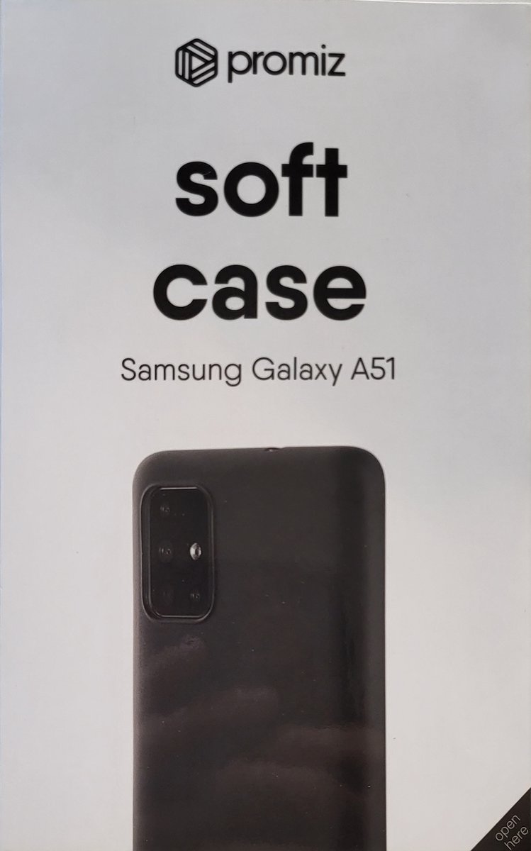 Promiz Softcase Samsung Galaxy A51 Backcover Zwart Antislip