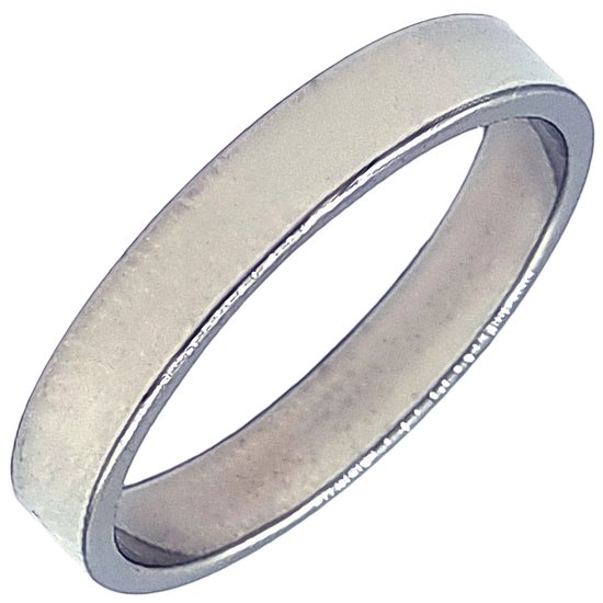 Tesoro Mio Michel – Stalen Ring – Man of Vrouw – Simpele Band Staal – 20 mm / Maat 63