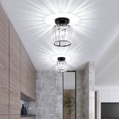 Kristallen Gangpad Lamp - Zwart - Plafondlamp- Moderne Lamp - Plafondverlichting Slaapkamer - Woondecoratie - Plafoniere - ACTIE €59,95