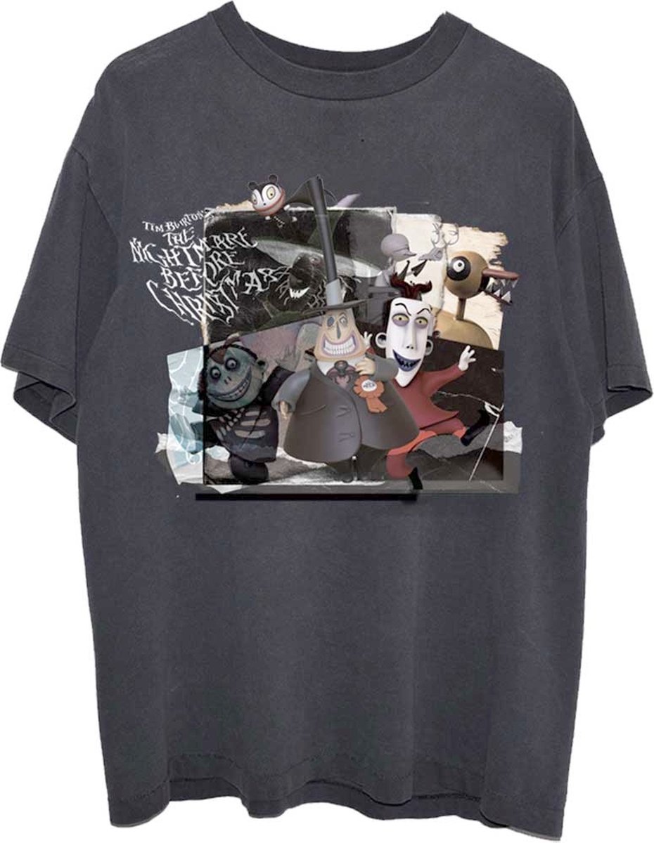 Disney The Nightmare Before Christmas Unisex Tshirt -M- Montage Zwart