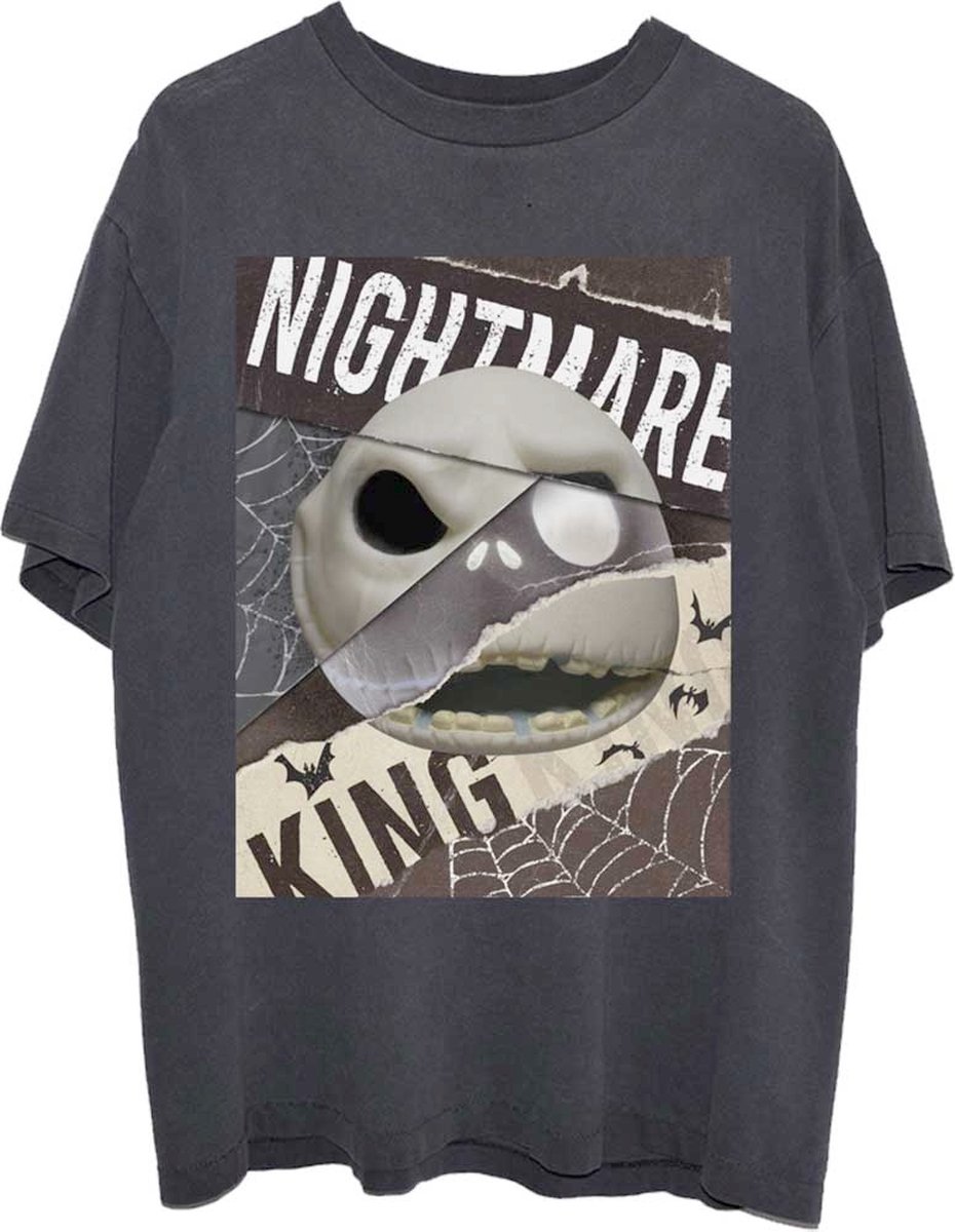 Disney The Nightmare Before Christmas Unisex Tshirt -L- Nightmare Skull Zwart