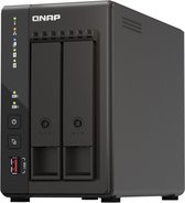 QNAP TS-253E Tower NAS Ethernet LAN Zwart J6412