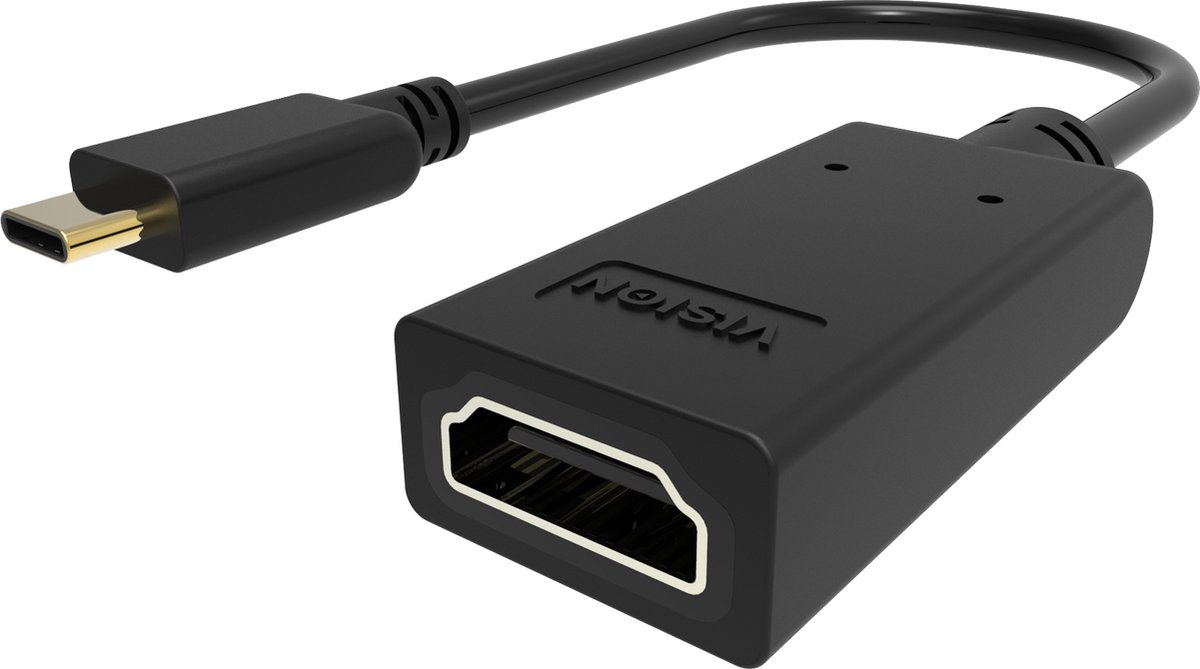 Vision TC-USBCHDMI/BL video kabel adapter USB C HDMI Type A (Standaard) Zwart