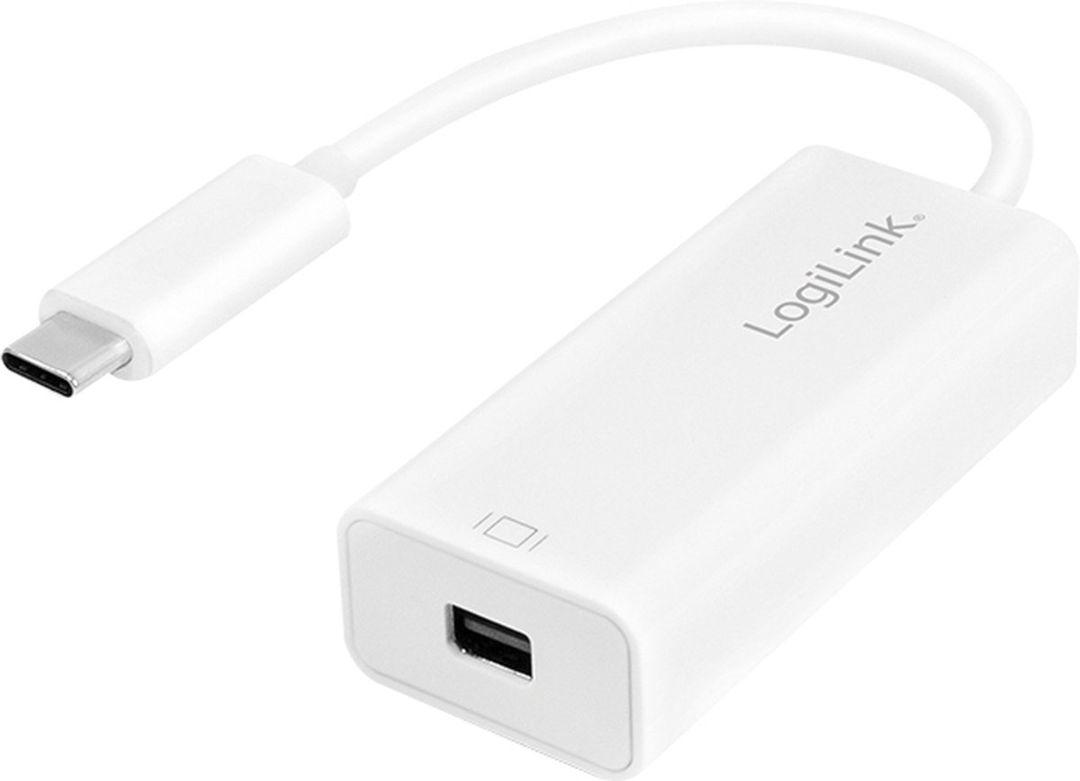 LogiLink UA0360 video kabel adapter 0,15 meter USB Type-C Mini DisplayPort Wit