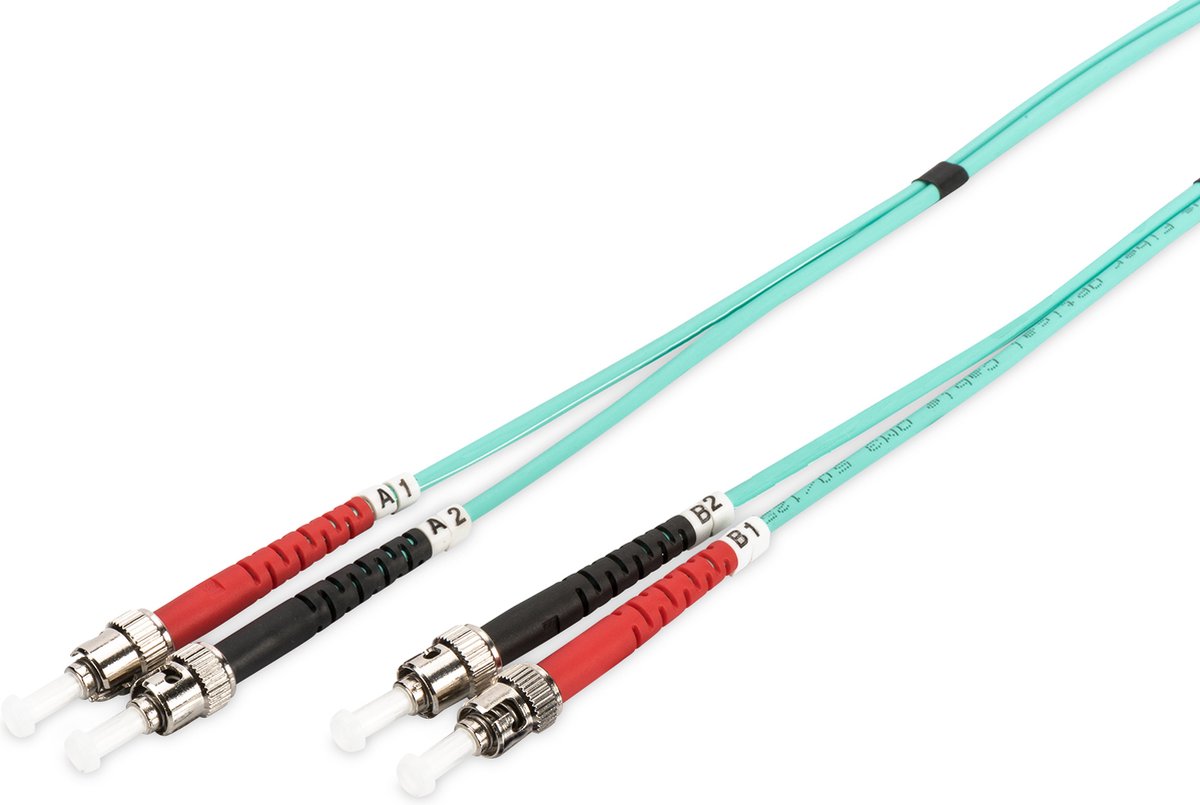Digitus DK-2511-02/3 Glasvezel kabel 2 meter ST I-VH OM3 Aqua-kleur