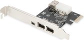 Digitus 3 poorten FireWire 400-controllerkaart FireWire 400 PCIe