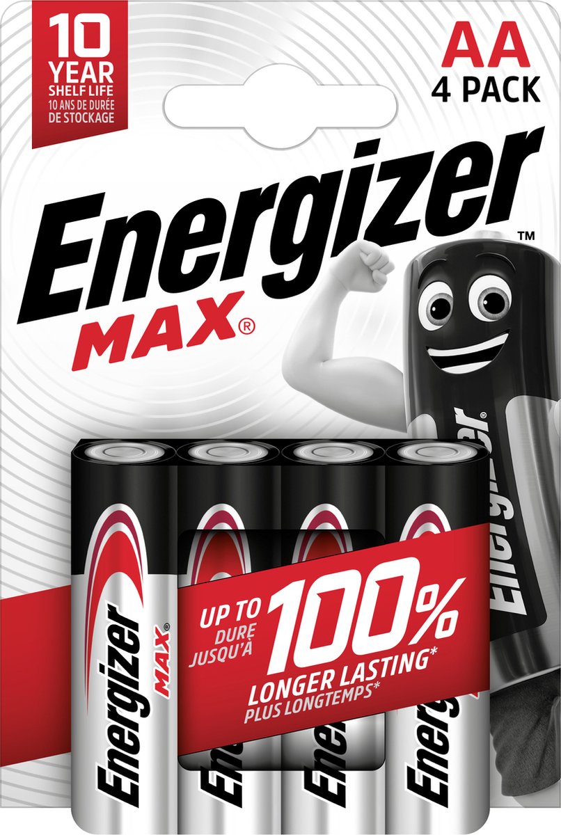 Alkaline Batterij AA 1.5 V Max 4-Blister
