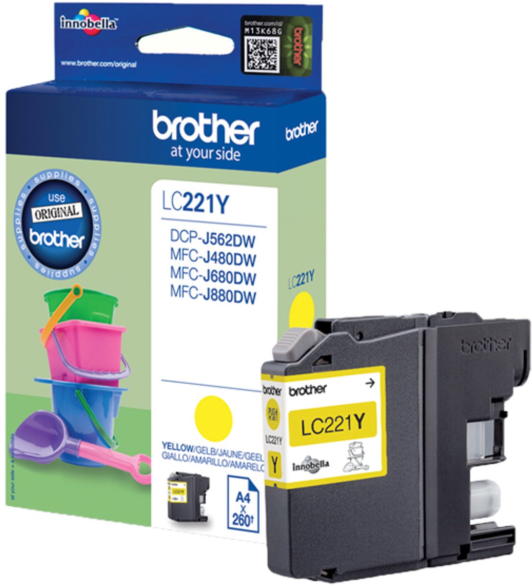 Brother LC221Y - Inktcartridge / Geel