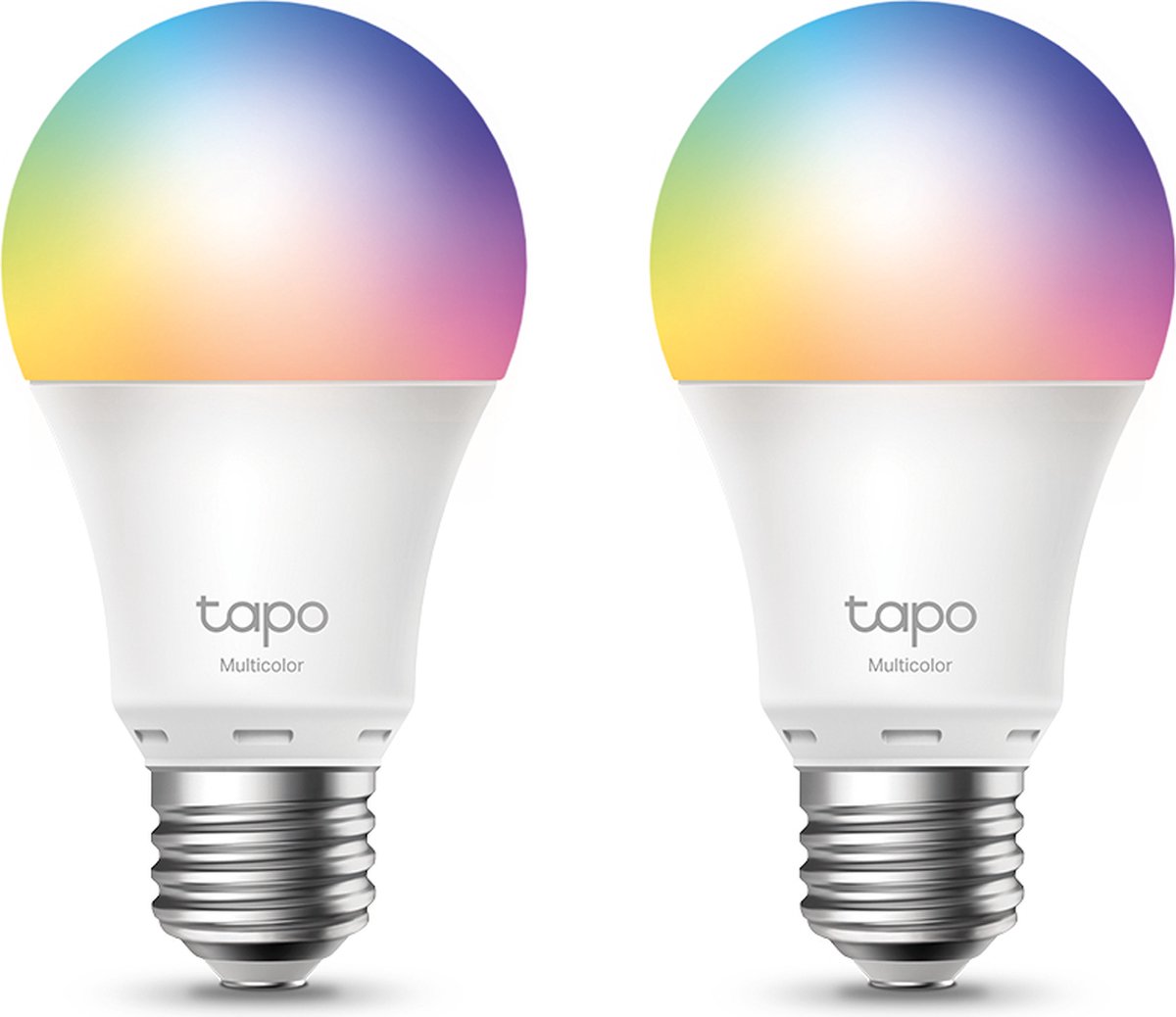 Tapo L530E Slimme Ledlamp E27- Grote Fitting- Wit & Kleur- WiFi- 2 pack