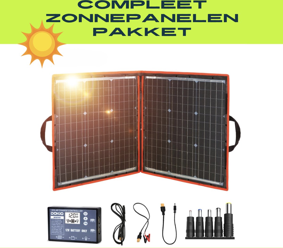 Zonnepanelen Compleet Pakket - Draagbaar Zonnepanelen Pakket - Zonnepanelen - 12V 100W 10A