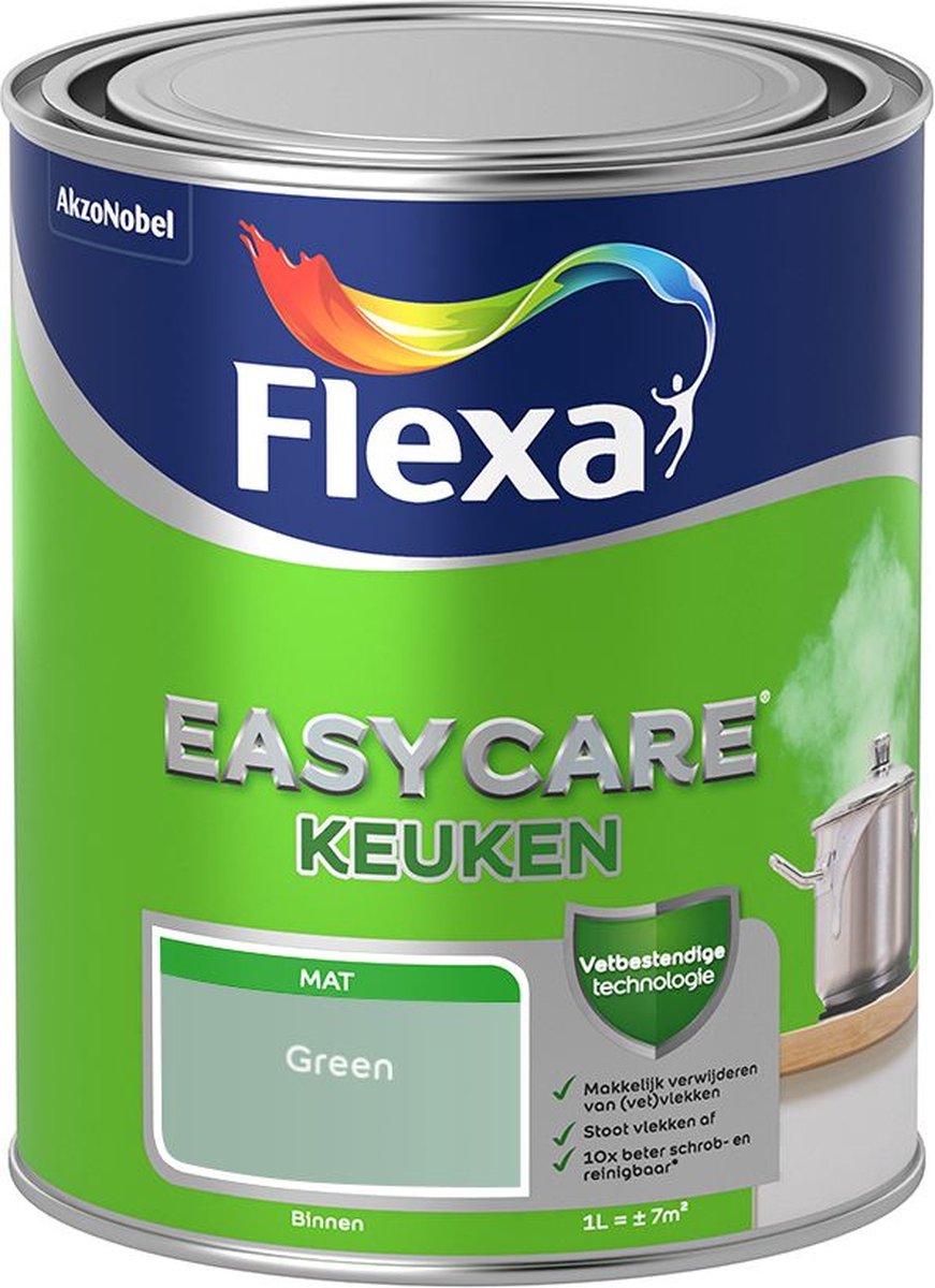 Flexa | Easycare Muurverf Mat Keuken | Green - Kleur van het jaar 2009 | 1L