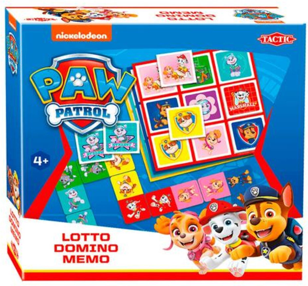 Tactic Paw Patrol 3-in-1 : Memo - Lotto - Domino - Tactic
