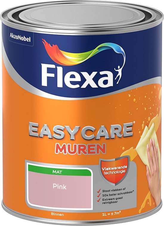 Flexa | Easycare Muurverf Mat | Pink - Kleur van het jaar 2007 | 1L