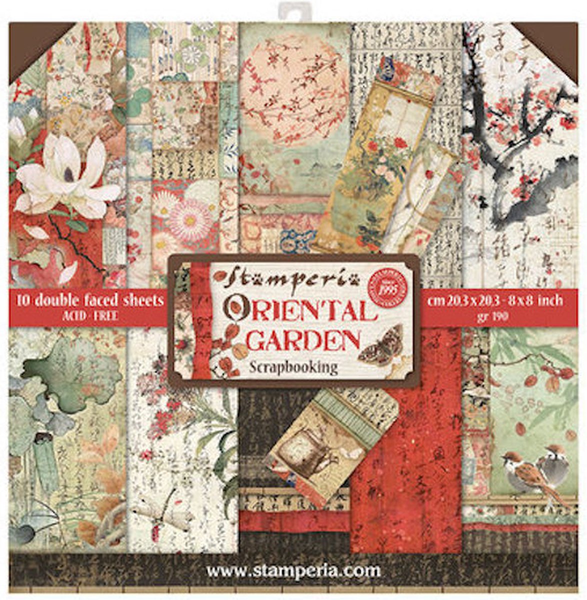 Stamperia - Oriental Garden 8x8 Inch Paper Pack (SBBS09)