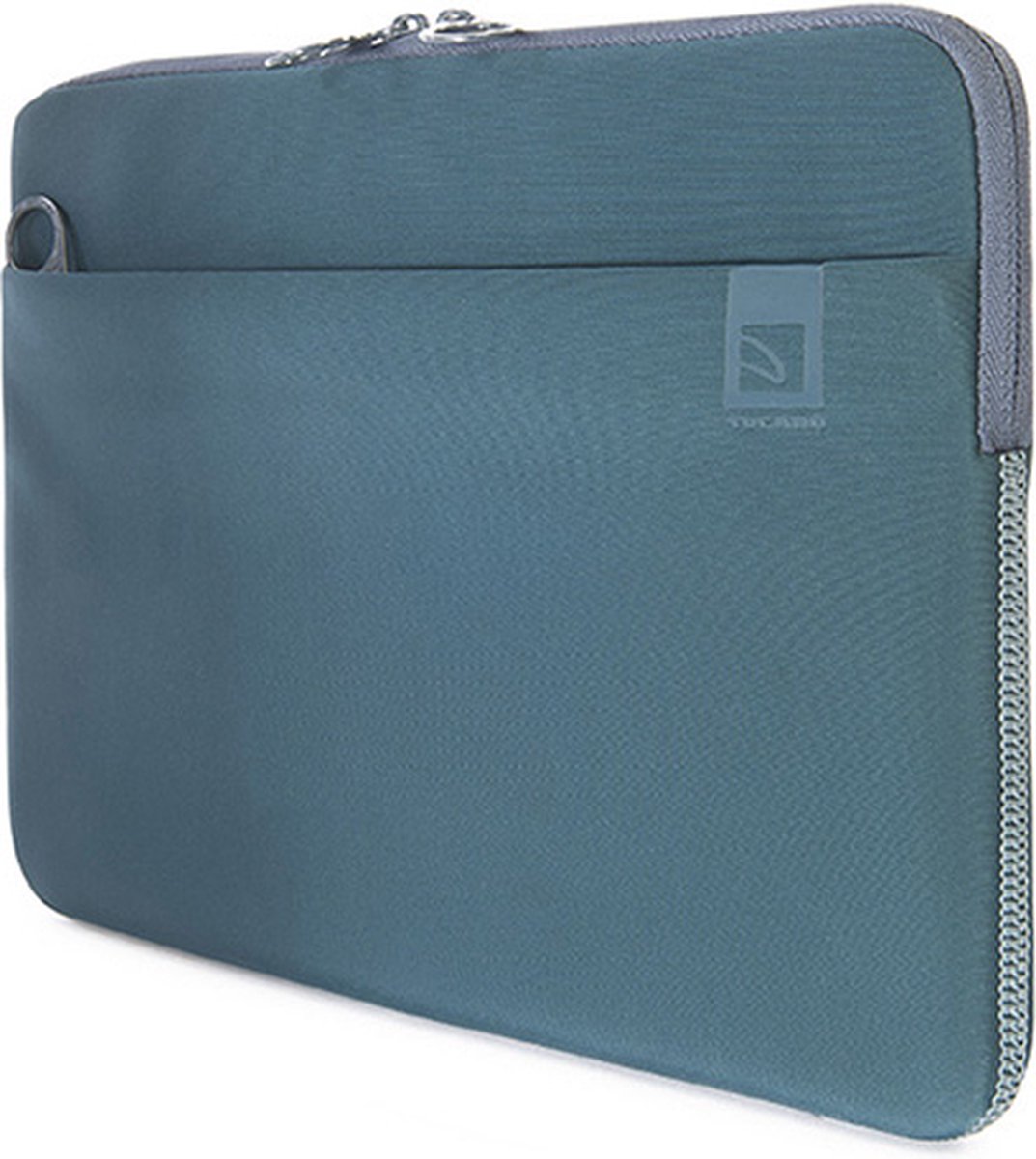 Tucano Top Sleeve MacBook Pro/Air/Neo 13 - 4mm Dik Neopreen Constructie - Voorvak voor Accessoires - Anti - Slip Systeem - Blauw