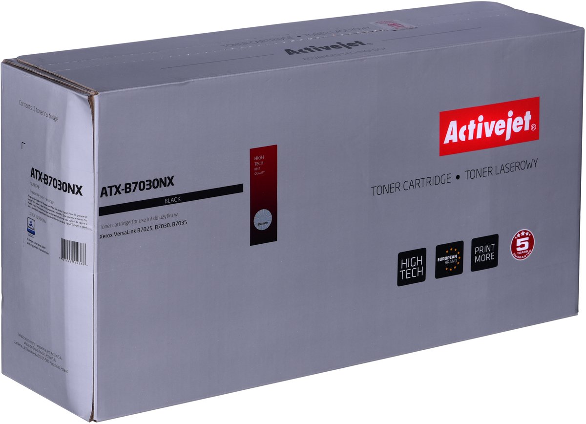 Activejet ATX-B7030NX tonercartridge voor Xerox-printer, vervangt XEROX 106R03396; Supreme; 30000 pagina's; zwart