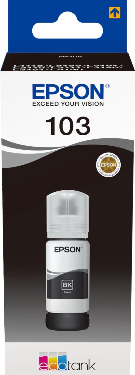 Epson 103 inktcartridge 1 stuk origineel zwart