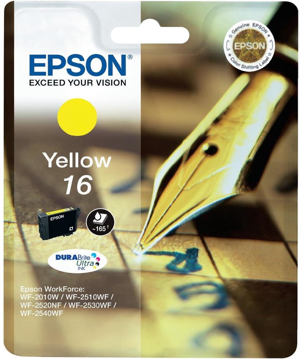 Epson Singlepack Yellow 16 DURABrite Ultra Ink