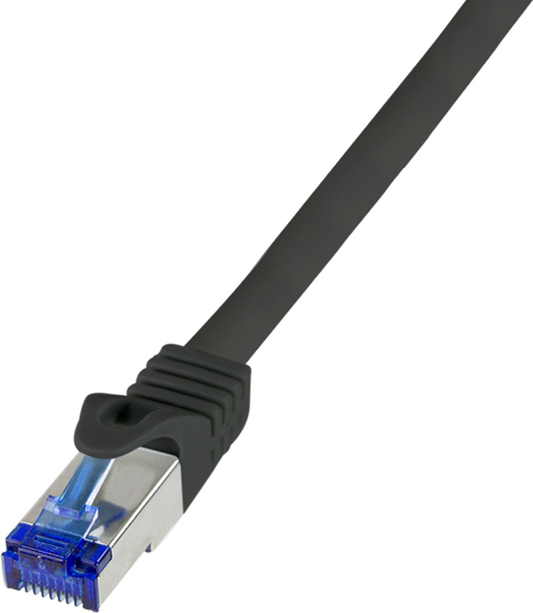 LogiLink C6A023S netwerkkabel Zwart 0,5 m Cat6a S/FTP (S-STP)
