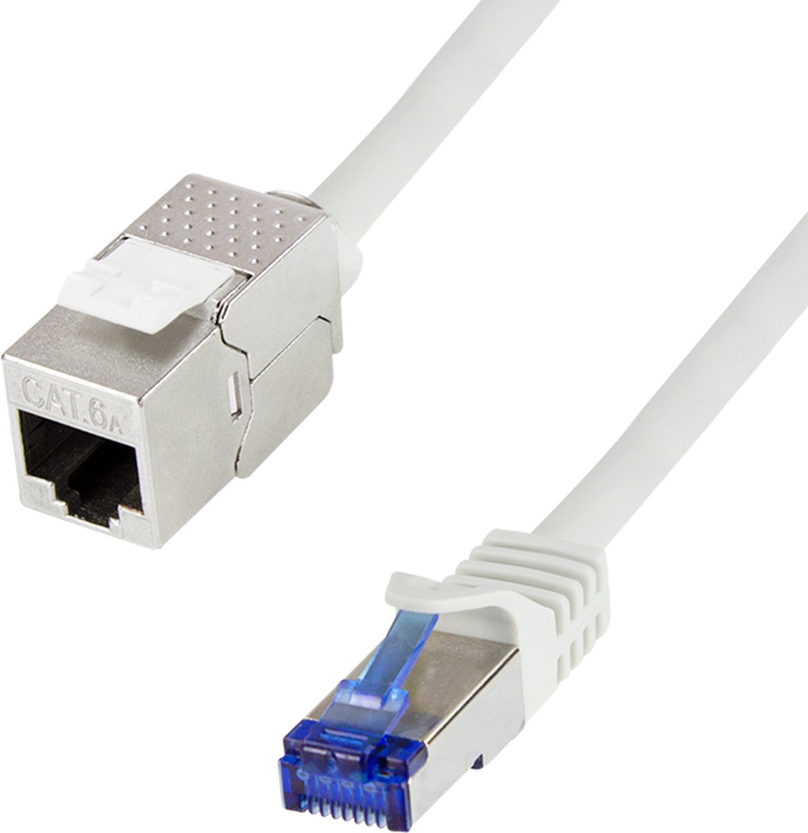 LogiLink CC5062S RJ45 Netwerkkabel, patchkabel CAT 6A S/FTP 3 m Grijs Snagless 1 stuk(s)