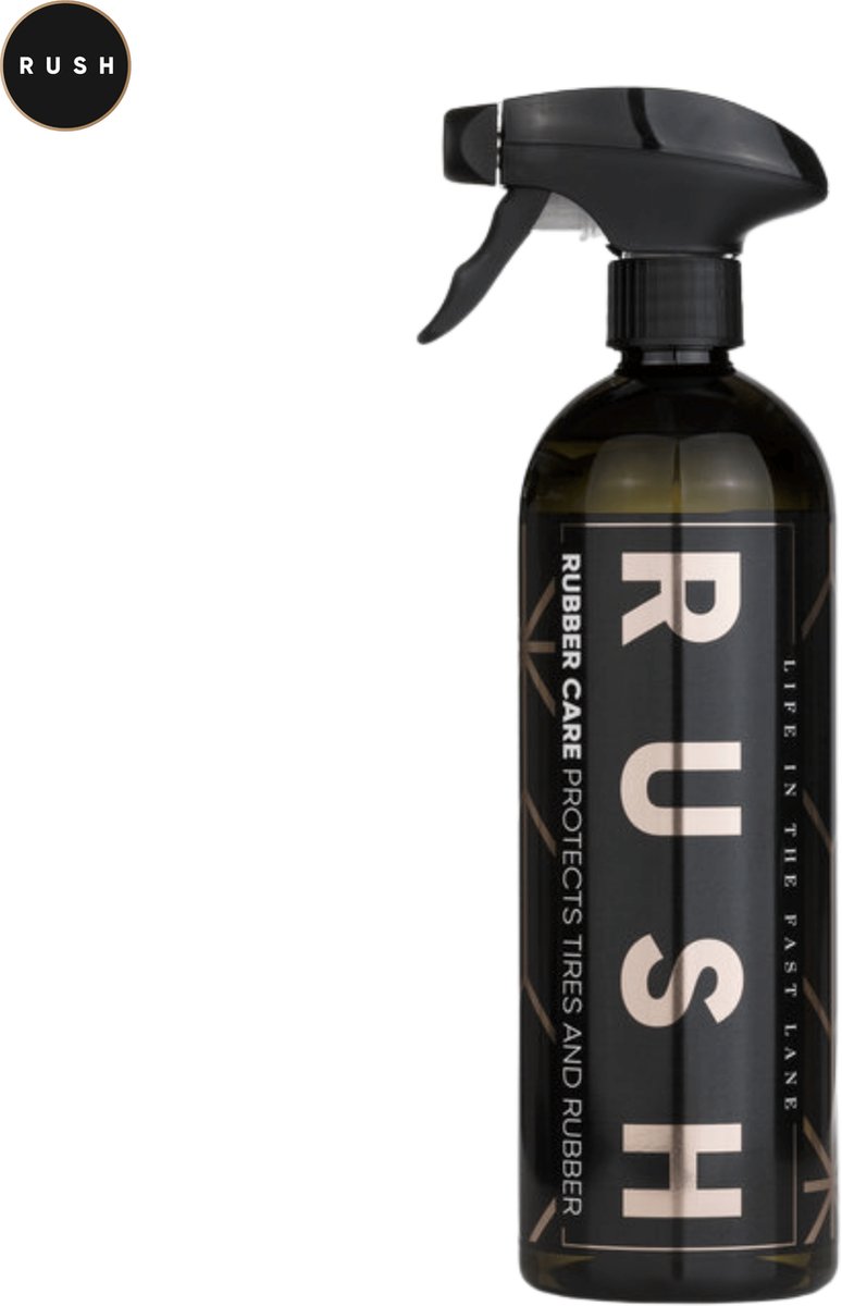 RUSH Bandenglans - Auto & Motor - Auto wassen - Bandenzwart - Rubber Care 750ml