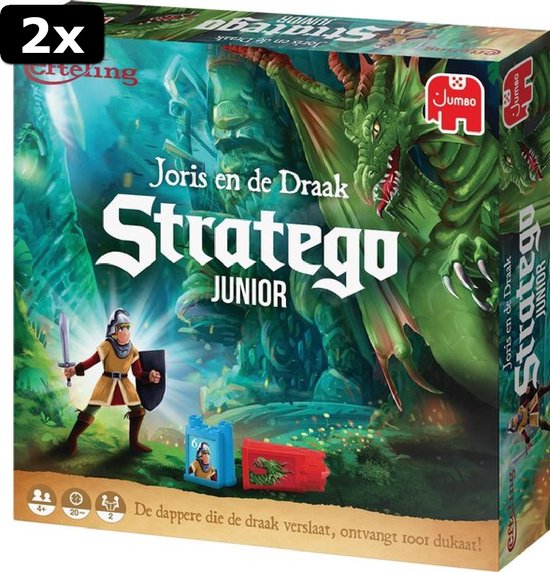 Jumbo Spiele Stratego: Junior Dinos Board Game For Kids - Dinosaur Themed Strategy Game