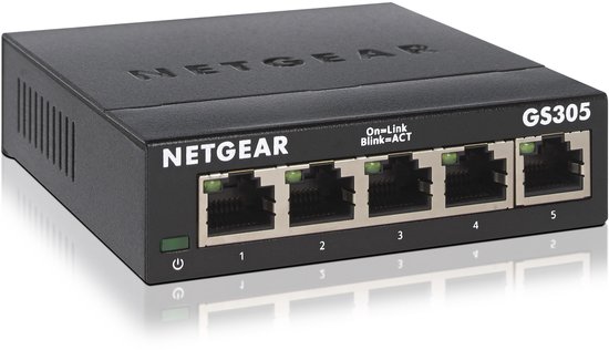 NETGEAR GS305 - Netwerk Switch - Unmanaged - 1 Gbps - 5 poorten