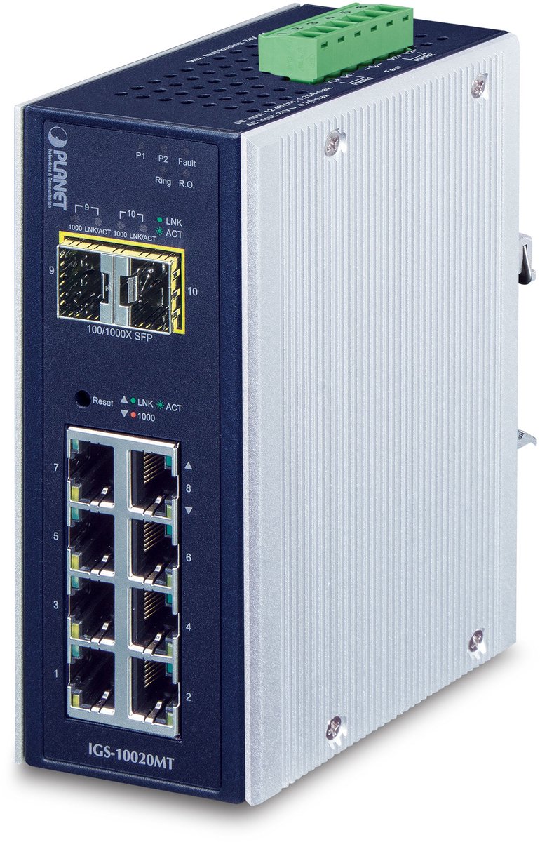 Planet Ip30 8*1000Tp+2*100/1000 Sfp Full Managed