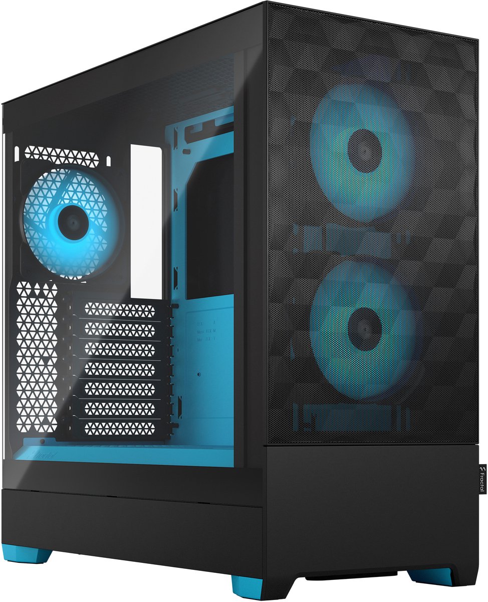 Fractal Design Pop Air Tower Zwart, Cyaan