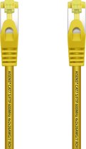 Câble réseau cordon de brassage RJ45 LSZH Cat.7 600 MHz S/FTP PIMF AWG26, jaune, 2,0 M