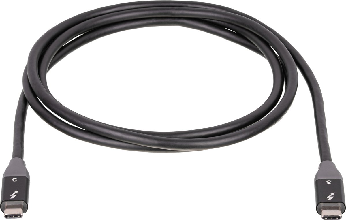 Akyga AK-USB-34 USB-kabel Thunderbolt stekker, Thunderbolt stekker 1.50 m Zwart
